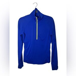 Athleta Women’s Blue Half-Zip Pullover Jacket Size Small Running Yoga Activewear